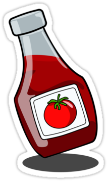 Ketchup Clipart - Cartoon Ketchup (375x360), Png Download