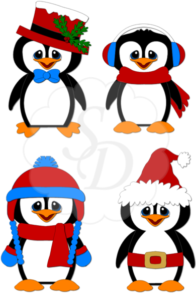 Christmas Penguins - Cricut (600x600), Png Download