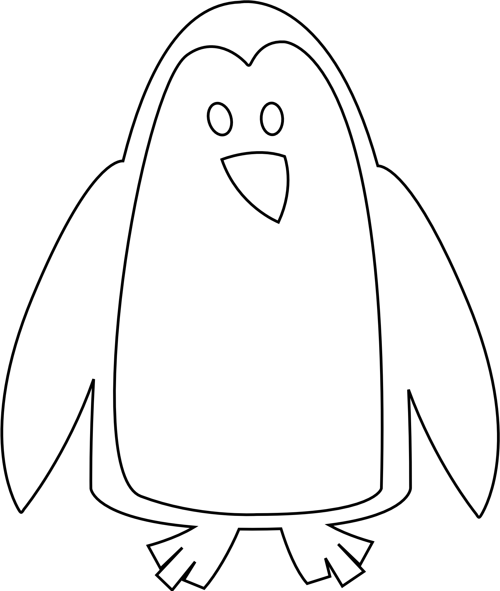 Christmas - Penguin - Clipart - Black - And - White - Clip Art (1969x1969), Png Download