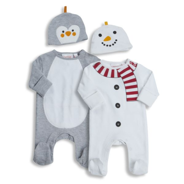 Babytown Premature Baby Christmas Sleepsuit & Hat (375x520), Png Download