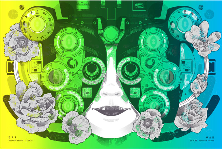 O - A - R - Paramount Theatre - O - A - R - Paramount - Phoropter (768x1024), Png Download