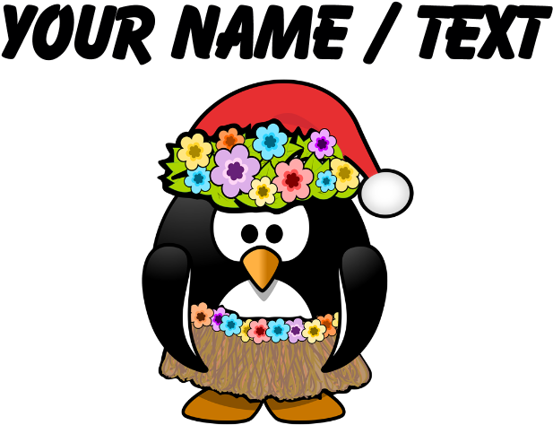 Custom Hawaiian Christmas Penguin Mousepad - Police Car Burning Drawing (700x700), Png Download