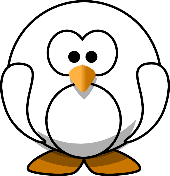 Christmas Penguin Clipart Black And White - Penguins Black And White (582x600), Png Download