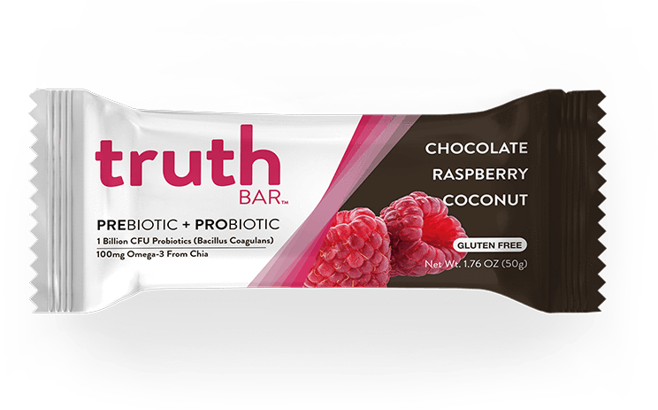 Chocolate Dipped Raspberry Truth Bar - Truth Probiotic Bars (904x462), Png Download