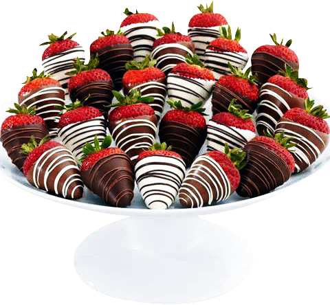Chocolate Dipped Strawberries - Sharis Berries Two Full Dozen Gourmet Dipped Swizzled (480x444), Png Download