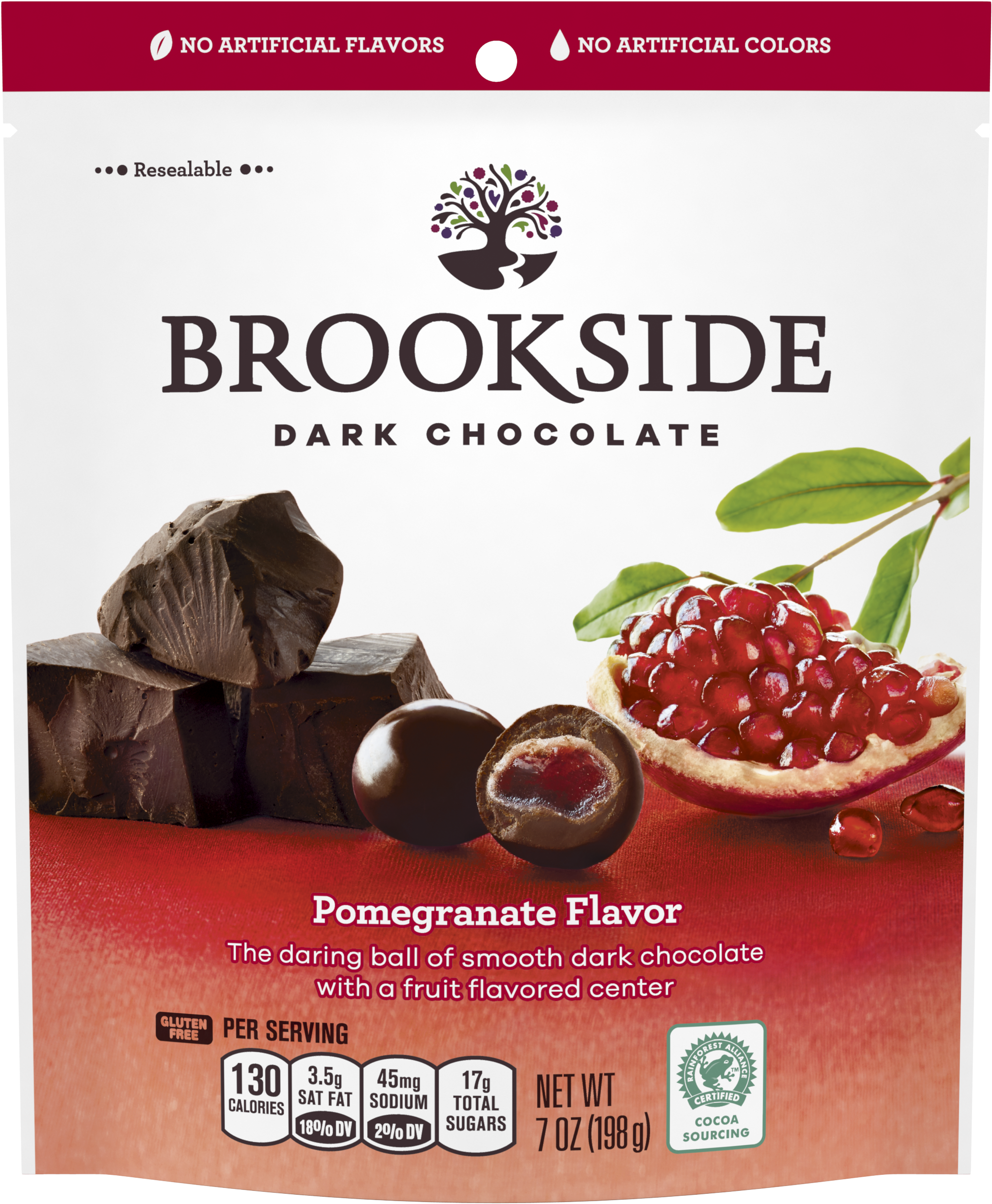 Brookside Dark Chocolate Pomegranate Flavor 21 Oz (3000x3000), Png Download