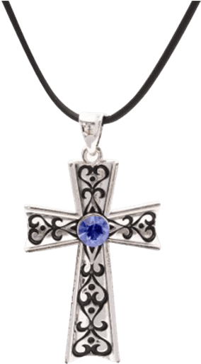 Jeweled Cross Necklace - "jeweled Cross Necklace" (555x555), Png Download