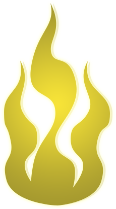 Clipart Yellow Fire - Golden Fire Png (347x470), Png Download