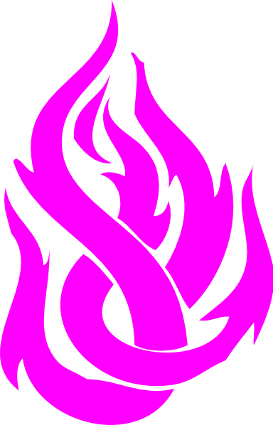 Clip Art At Clker - Flame Tattoo (384x598), Png Download