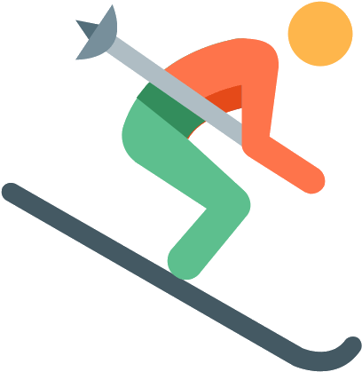 Skiing (500x500), Png Download