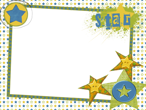 Estrela Brilhante - Moldura De Estrelas Em Png (498x375), Png Download