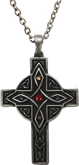Mystic Celtic Cross Necklace - Celtic Cross Necklace Transparent Png (555x555), Png Download