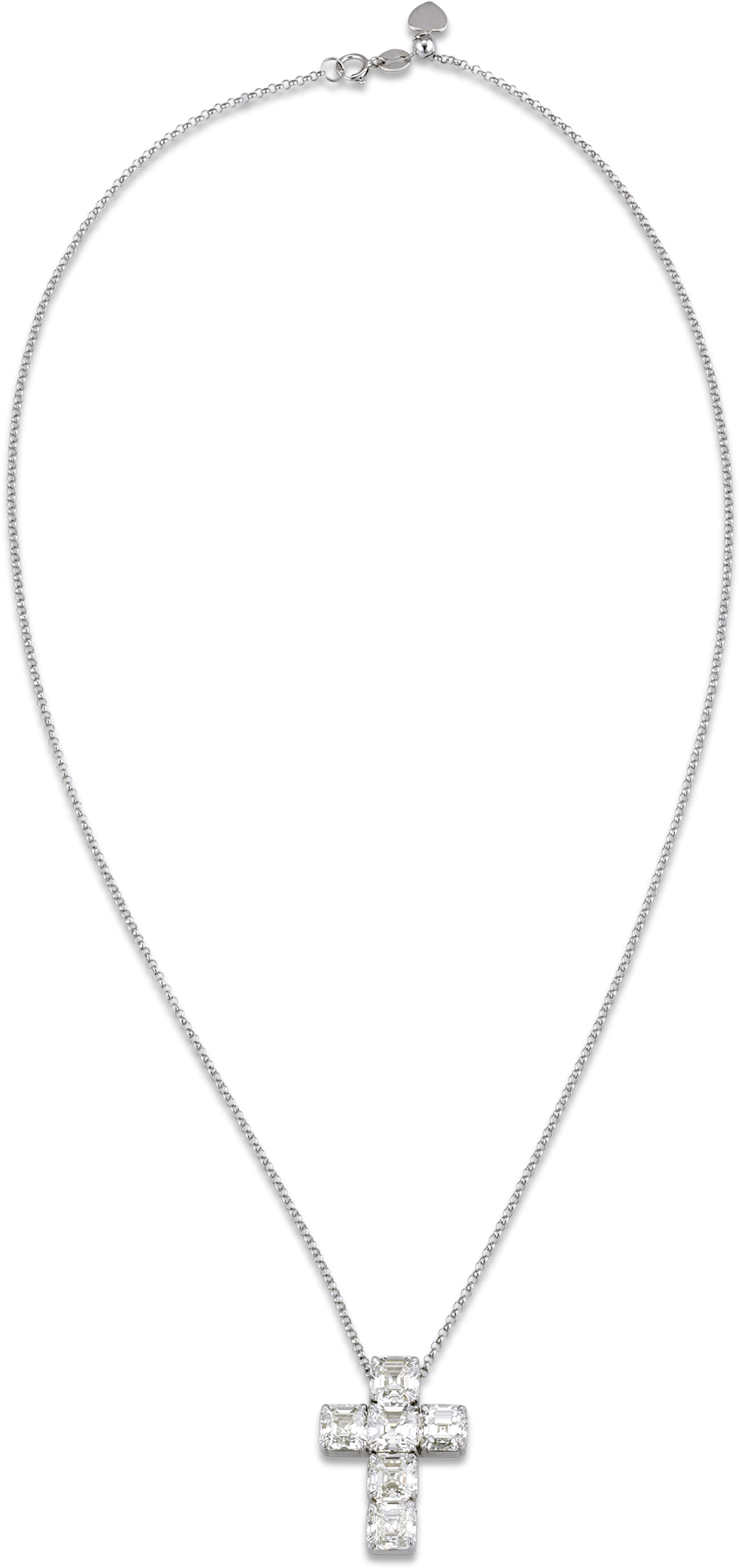 Diamond Cross Pendant, - Necklace (2000x2500), Png Download