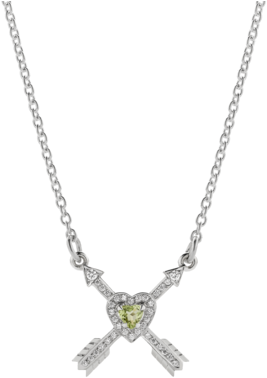 Heart & Arrow Cross Necklace Pave - Necklace (500x500), Png Download