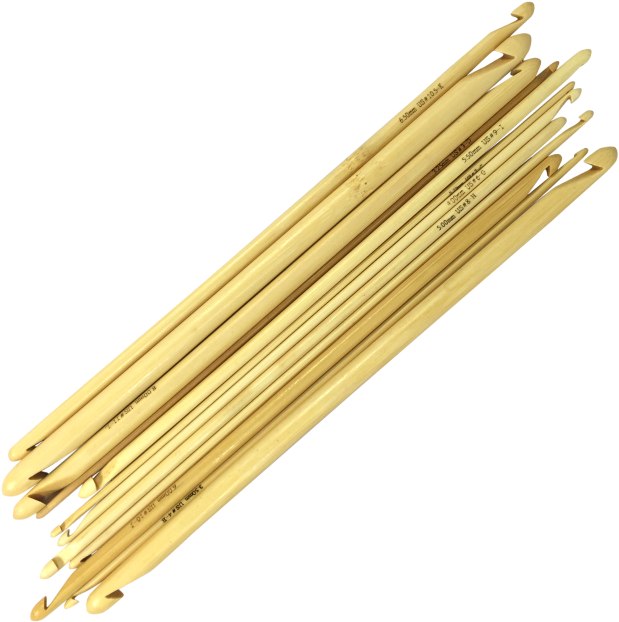 5" Bamboo Croknit Double Ended Crochet Hooks - Double Ended Tunisian Crochet Hooks 6.5 Mm (626x626), Png Download