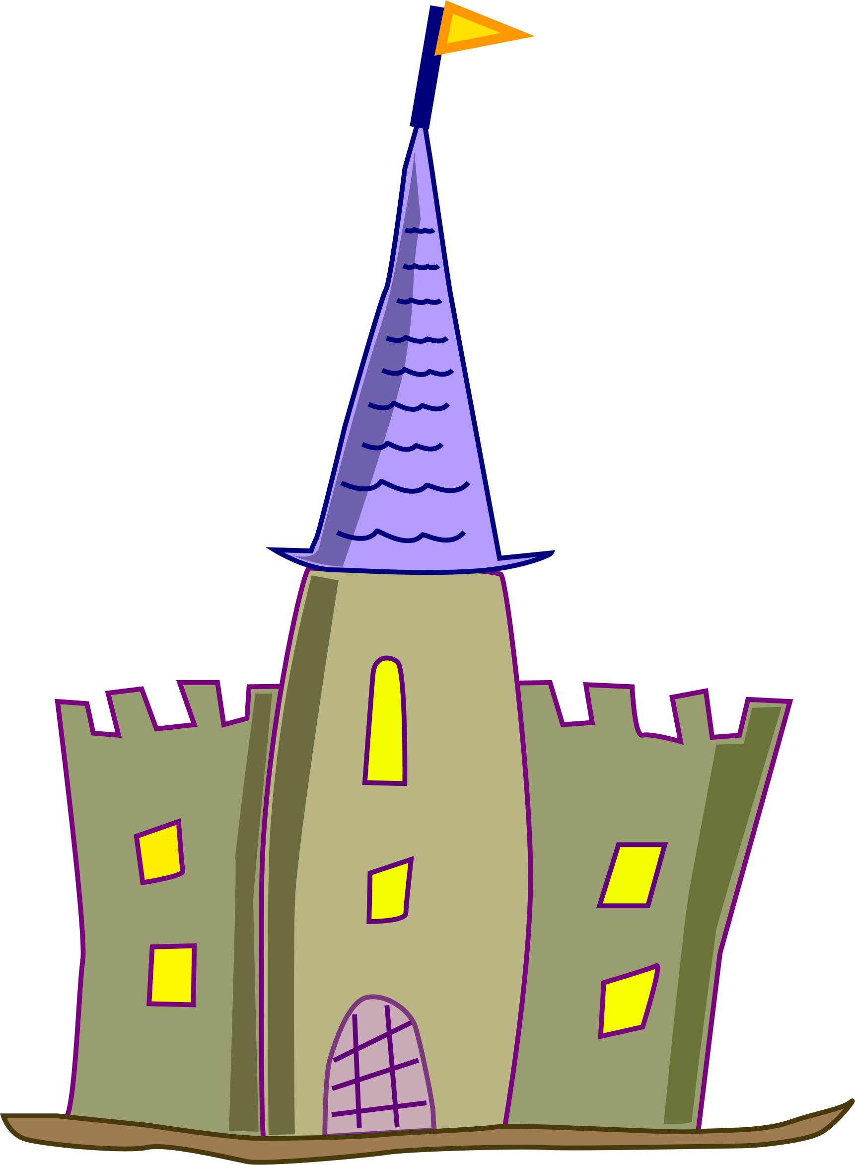 Free To Use Amp Public Domain Castle Clip Art - Simple Cartoon Castle (575x782), Png Download