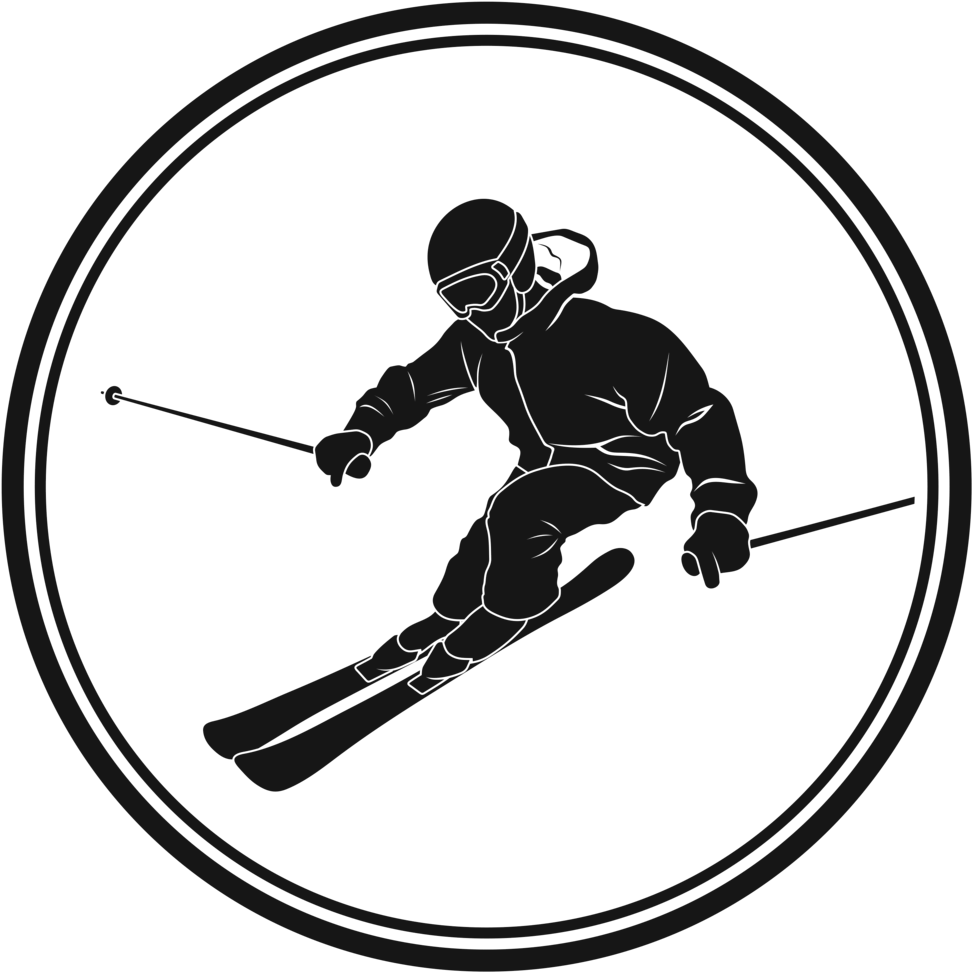 M Skiing (1000x1000), Png Download