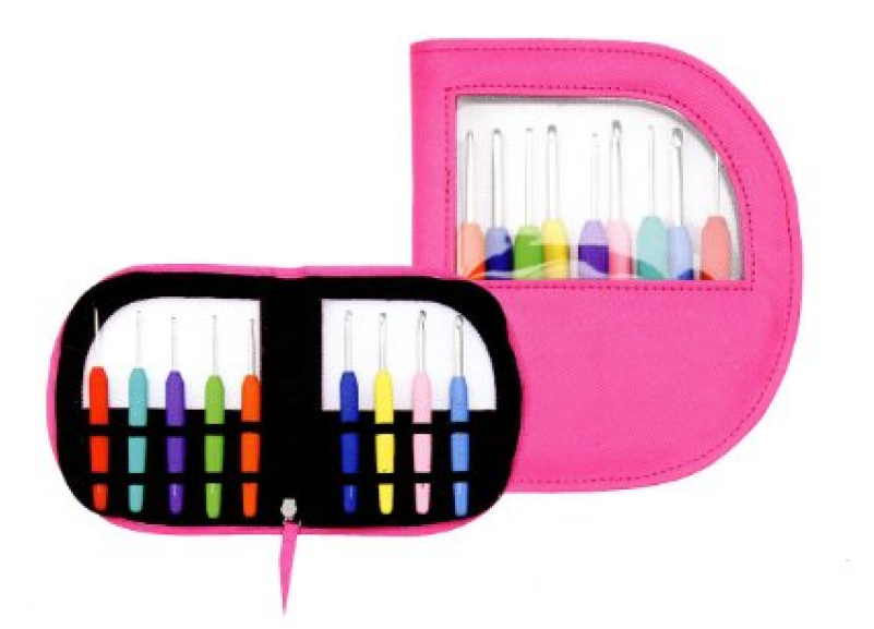 Waves Alum Crochet Hook Pink - Knitpro Crochet Hook Set (800x800), Png Download