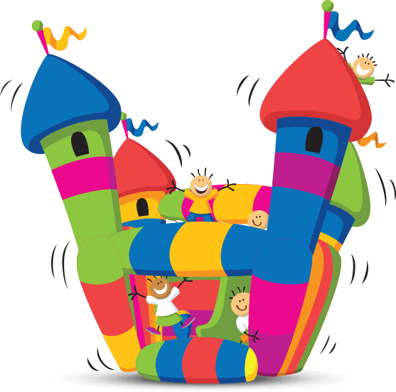 Bounce House Clipart At Getdrawings - Bouncy Castle Png (557x552), Png Download