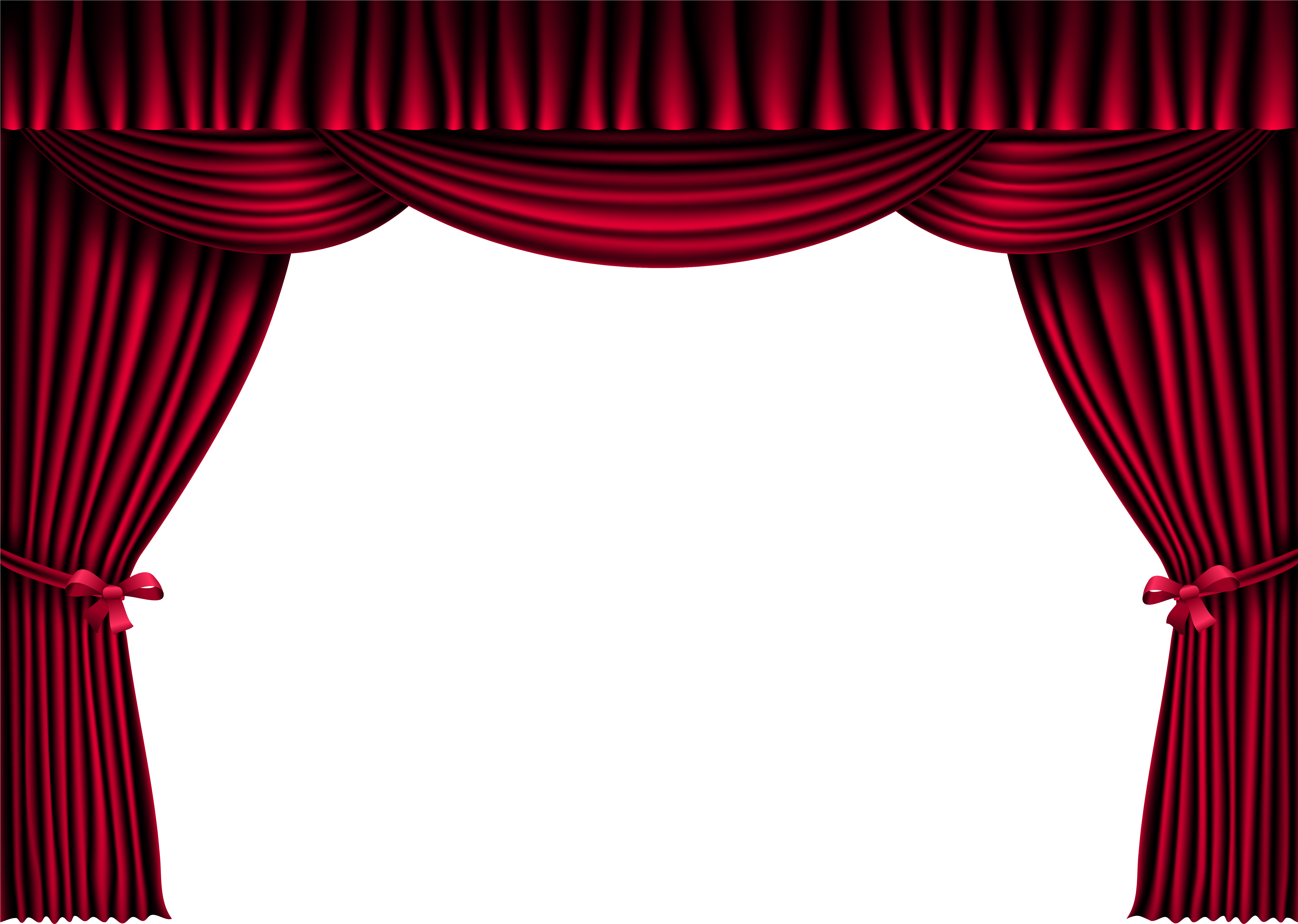 0, - Red Curtains Clipart (600x434), Png Download