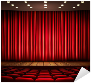 Cinema Or Theater Scene With A Curtain - O Cinema (400x400), Png Download