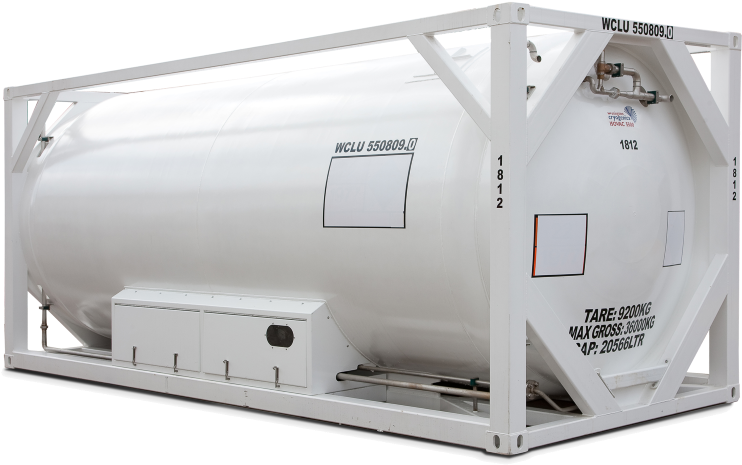 Lng Iso Tank Container (893x467), Png Download