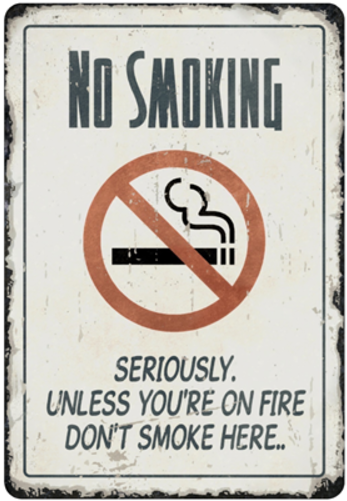 No Smoking Retro Metal Sign - Smoking Is Dangerous For Health (500x500), Png Download