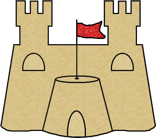 Cute Sand Castle Clipart Clip Art Library - Png Sand Castle Clip Art (516x459), Png Download