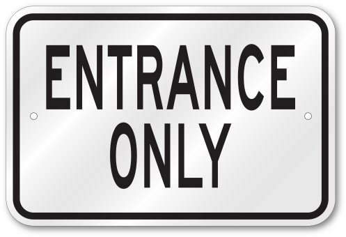 Entrance Only Sign - 5in X 3 Employee Entrance Only Magnet Vinyl Magnetic (500x500), Png Download