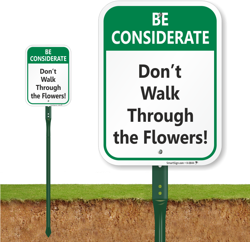 Do Not Pick The Flowers Signs - Traffic Sign (800x800), Png Download