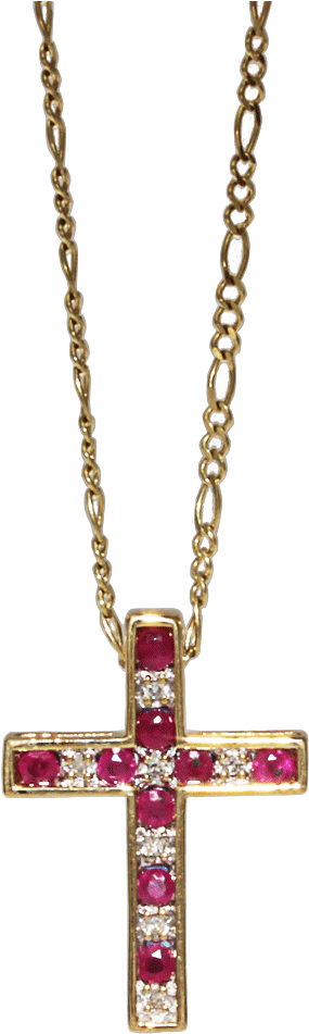 Reversible Sapphire And Ruby Cross - Ruby Cross Necklace Transparent (800x1000), Png Download