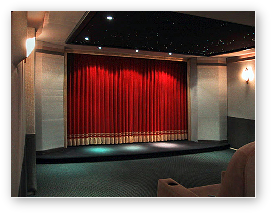 Home Theater Curtains Omaha Ne Home Theater Curtains - Home Theater Curtains Motorized (550x434), Png Download