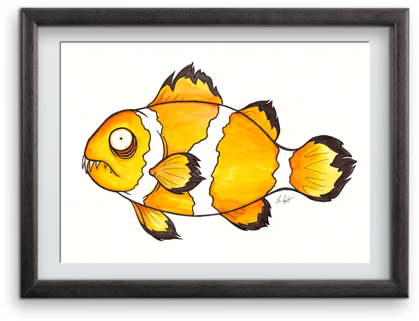 Finding Screamo Art Print - Cartoon (1024x1024), Png Download