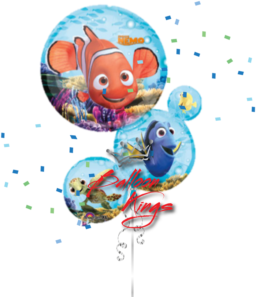 Fiding Nemo - Disney Finding Nemo Bubbles Balloon Birthday Party (1024x1024), Png Download