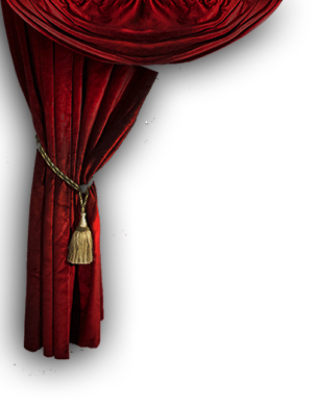 Theatre Top Red Stage - Transparent Stage Curtain Png (626x804), Png Download