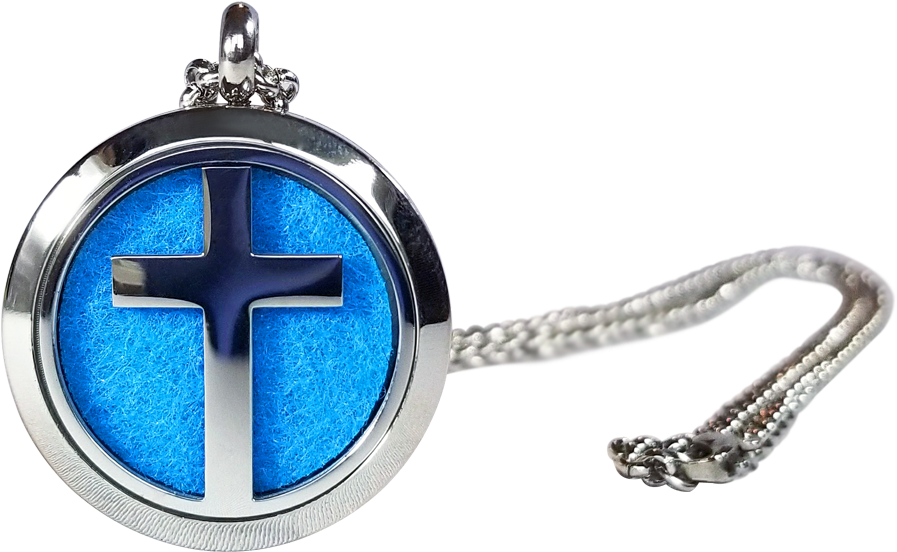 Stainless Steel Cross Essential Oil Necklace - Stainless Steel Cross (1000x1000), Png Download