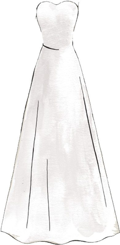 A-line Silhouette Sketch - Portable Network Graphics (525x840), Png Download