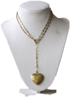 Heart With Cross Locket Pendant - Copper And Crystal Locket Nora Necklace (293x437), Png Download