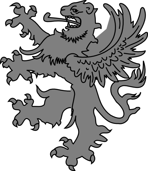 Grey Lion Clip Art - Lion Lion Oval Ornament (516x599), Png Download