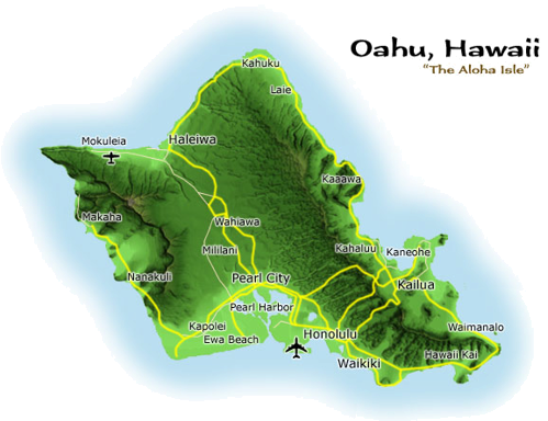 On The Island Of Maui Take A Drive To The Top Of Haleakala, - Us Army Hawaii Map (500x396), Png Download