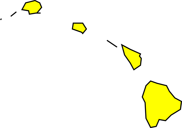 Hawaiian Islands Clipart - Hawaii Clip Art Islands (600x422), Png Download
