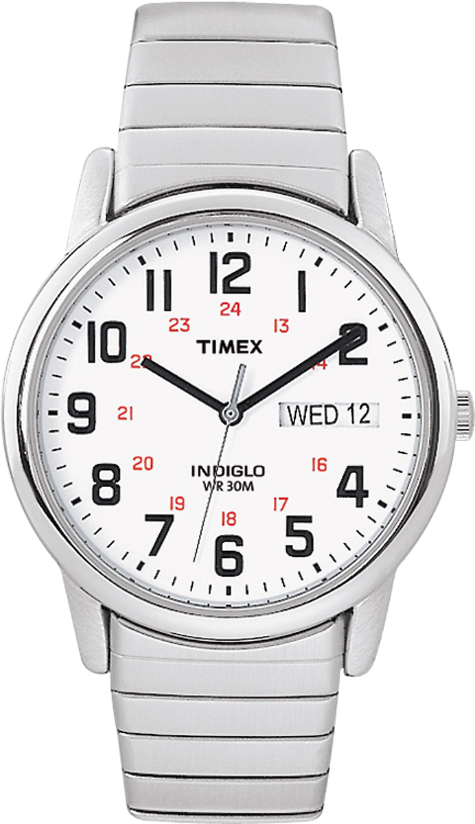 Easy Reader Day Date 35mm Expansion Band Watch - White Dial Men Timex Watch (1000x1200), Png Download