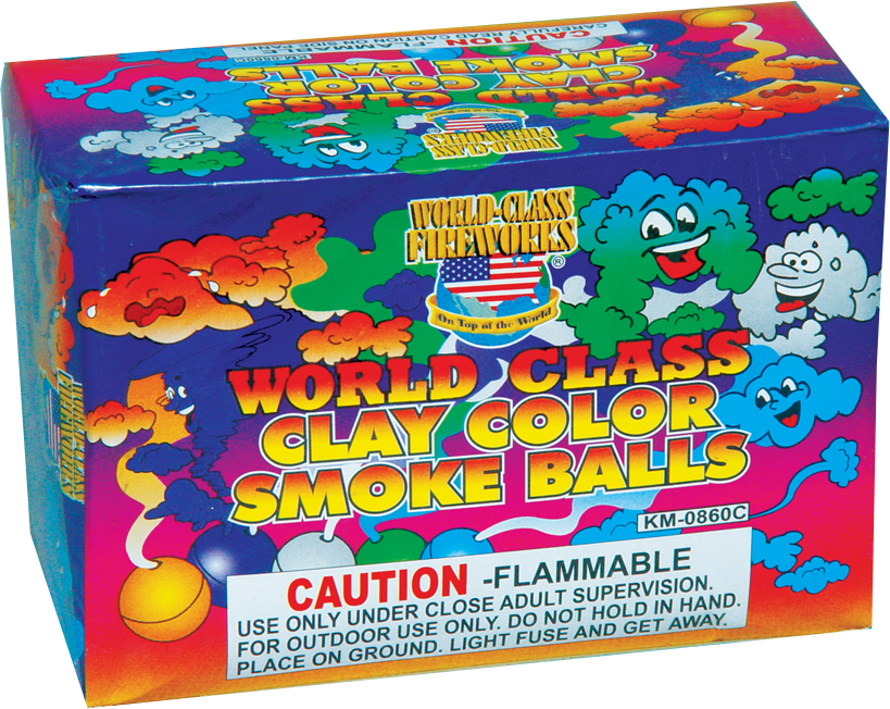World Class Clay Color Smoke Balls- 8052530200216 - Smoke Balls Fireworks (819x652), Png Download