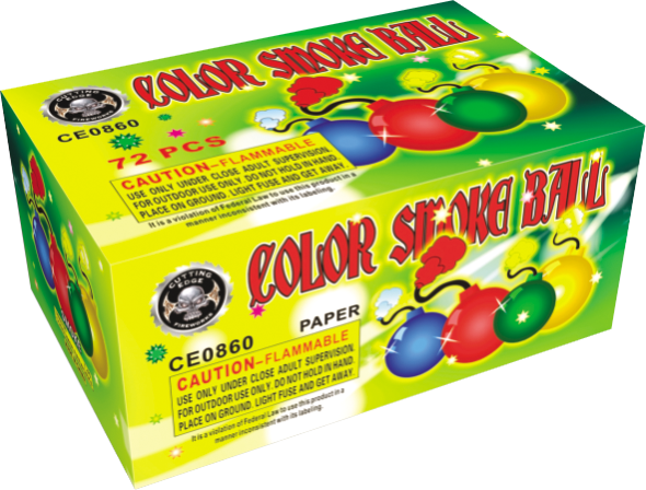 Paper Color Smoke Ball - Tnt Smoke Balls, Assorted Colors - 8 Pieces (590x448), Png Download