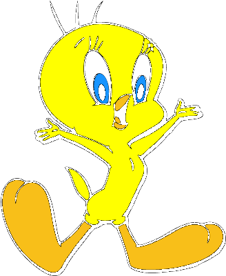 Looney,toons - Tweety And Bugs Bunny (343x418), Png Download