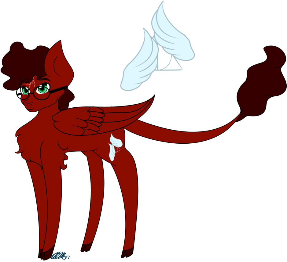 Sachanart, Glasses, Harry Potter, Pegasus, Ponified, - Library (1024x898), Png Download