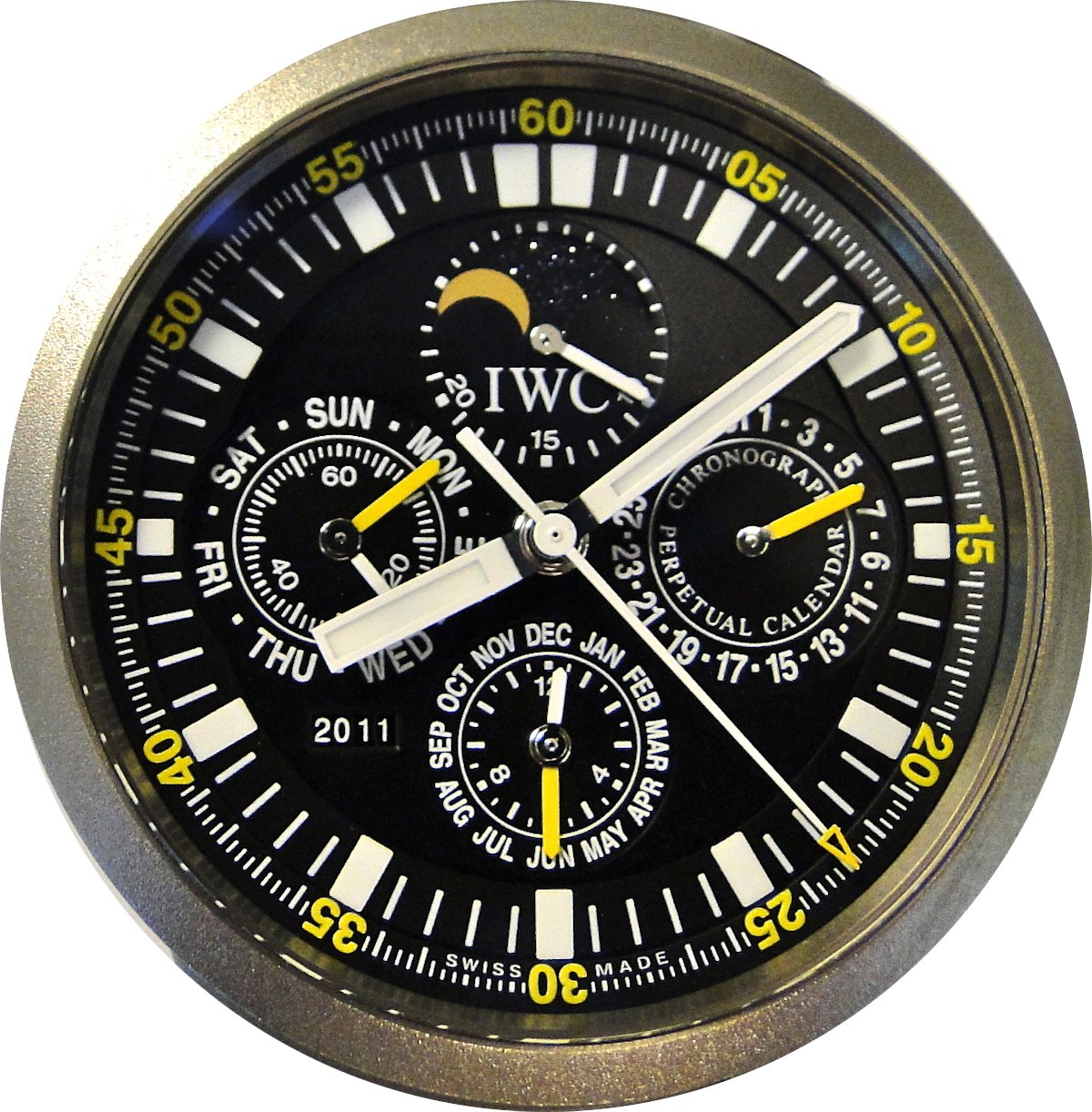As You Can See, This Watch Has Lots Of Hands - Iwc Gst Perpetual Calendar (1200x1222), Png Download