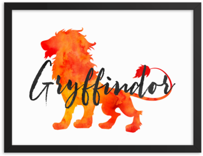Gryffindor Hogwarts House Pride Art Print - Hogwarts School Of Witchcraft And Wizardry (480x480), Png Download