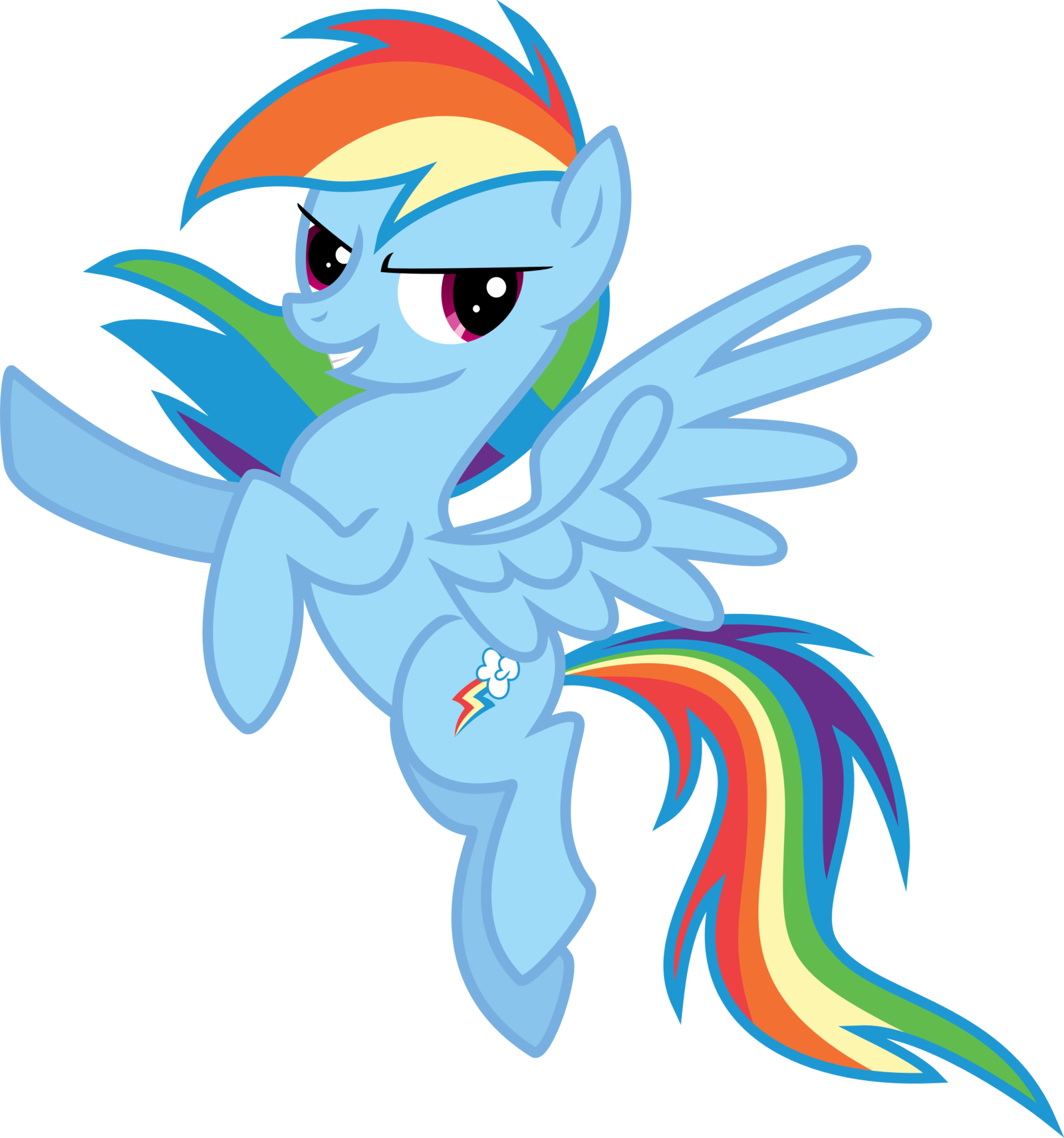 Rainbow Dash Vector Color By Eltrueno-d5gffm2 - Rainbow Dash Embroidery Design (1600x1711), Png Download