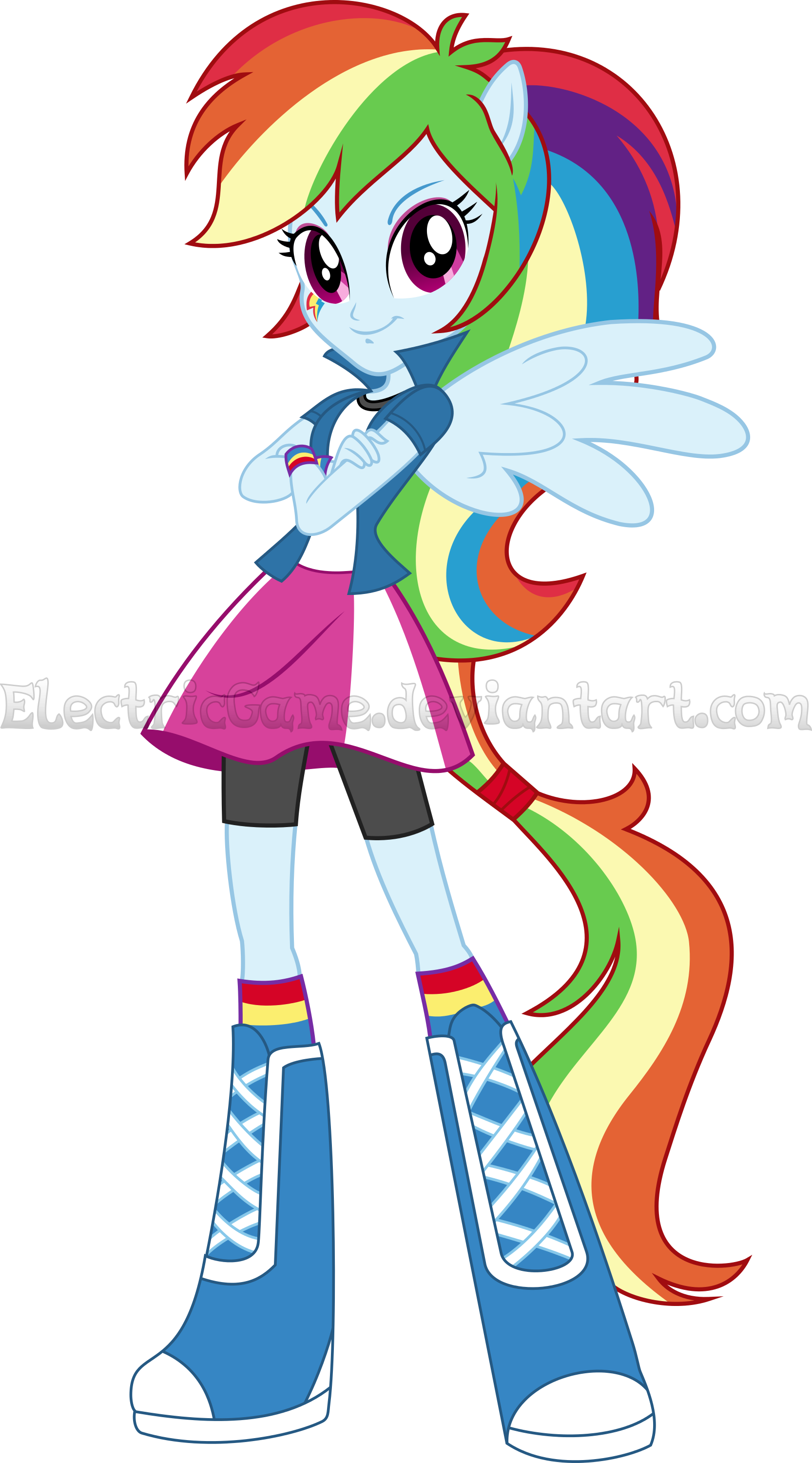 Mlp Eg The Equestria Girls Rainbow Vector By Electricgame-d9opi7c - My Little Pony And Equestria Imagine Ink Book Bundle (1666x3000), Png Download